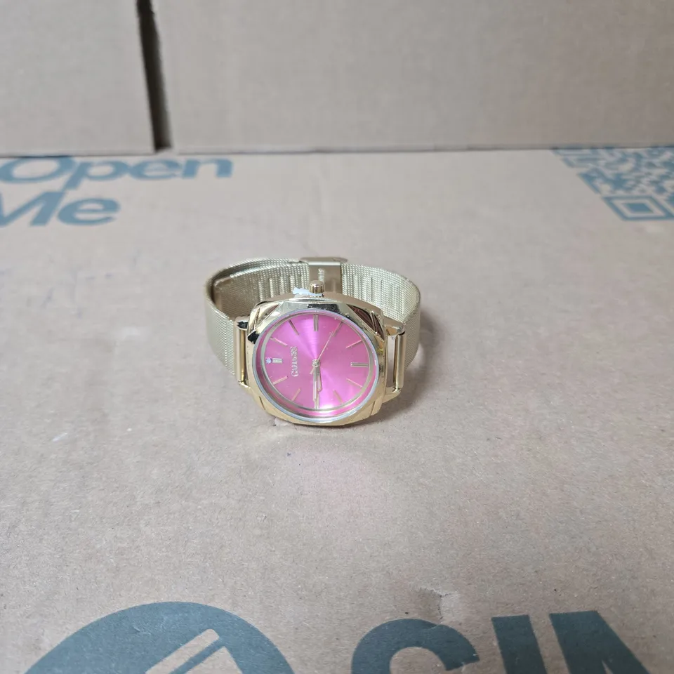 GAMAGES LONDON PASSIONATE DIAMOND PINK WATCH IN BLACK BOX