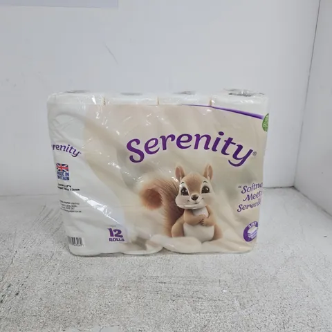 SERENITY 12 ROLLS LUXURY 3 PLY TOILET TISSUE