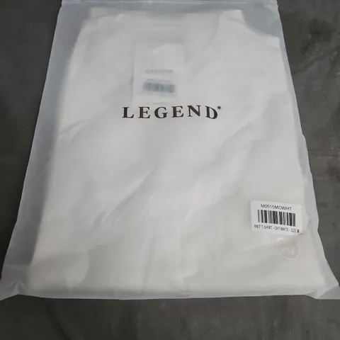 LEGEND KNIT T-SHIRT – OFF WHITE – UK SIZE M