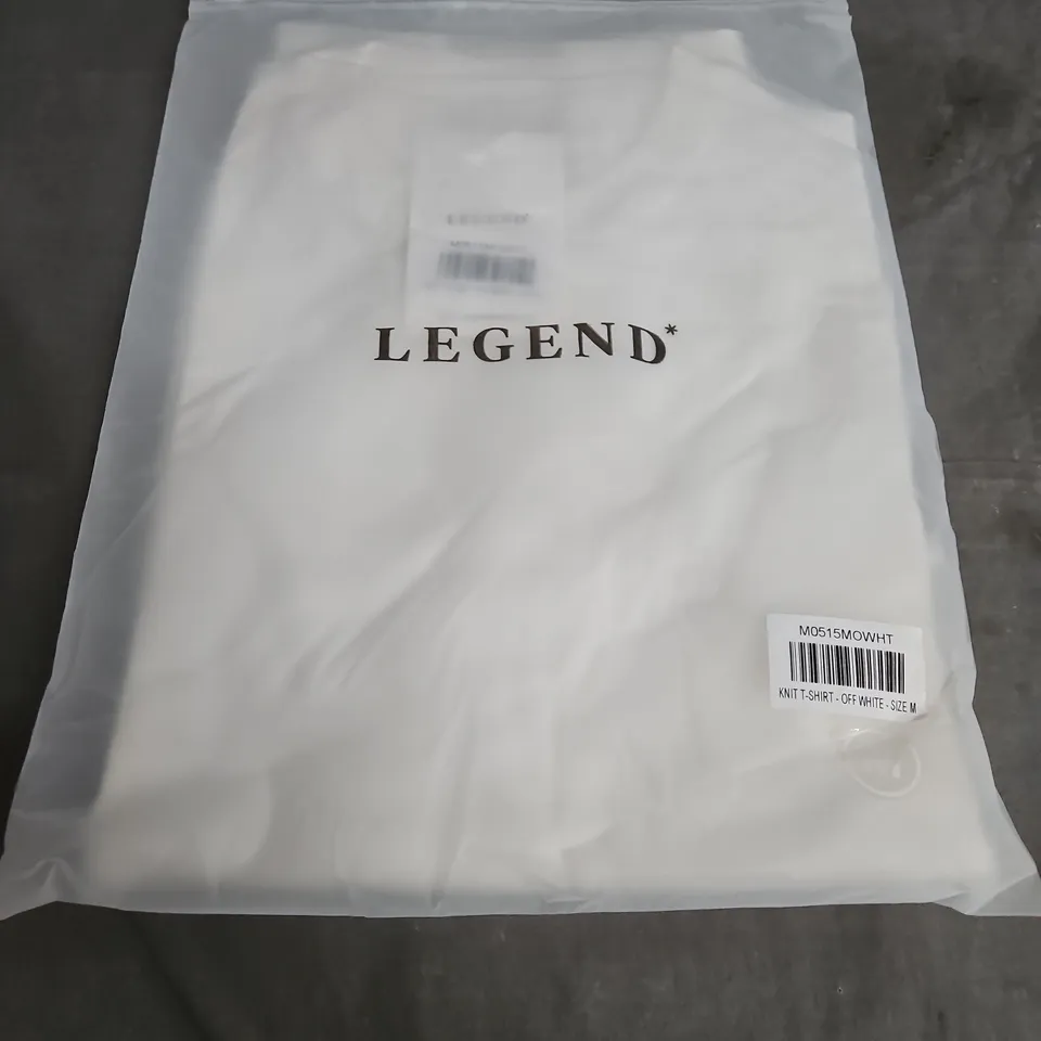LEGEND KNIT T-SHIRT – OFF WHITE – UK SIZE M