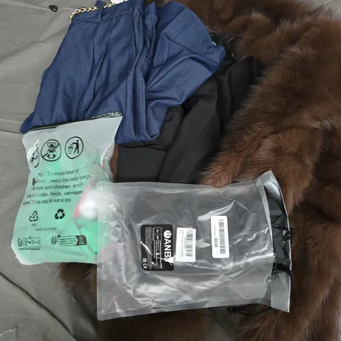 APPROXIMATELY 25 ASSORTED CLOTHING ITEMS IN VARIOUS SIZES, STYLES & COLOURS TO INCLUDE BRANDS SUCH AS STRADIVARIUS, ANBY, ZARA, ETC - COLLECTION ONLY