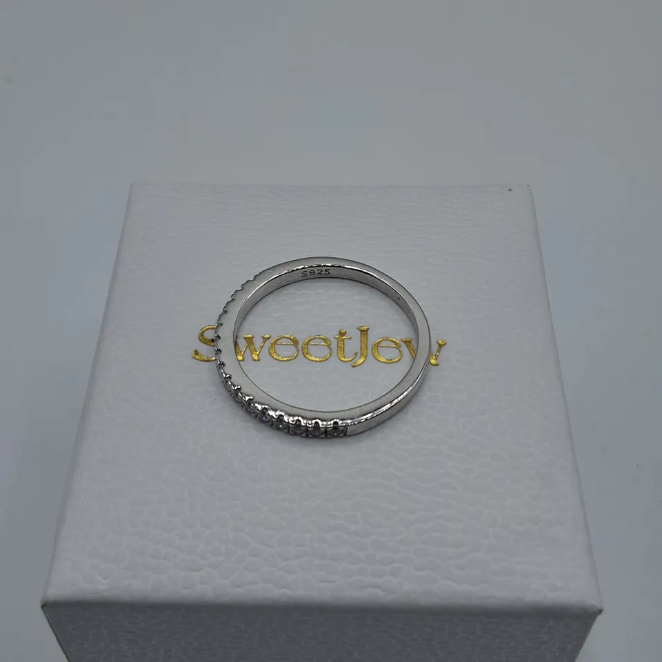 PAIR OF SWEETJEW 1.2CT CUBIC ZIRCONIA RINGS
