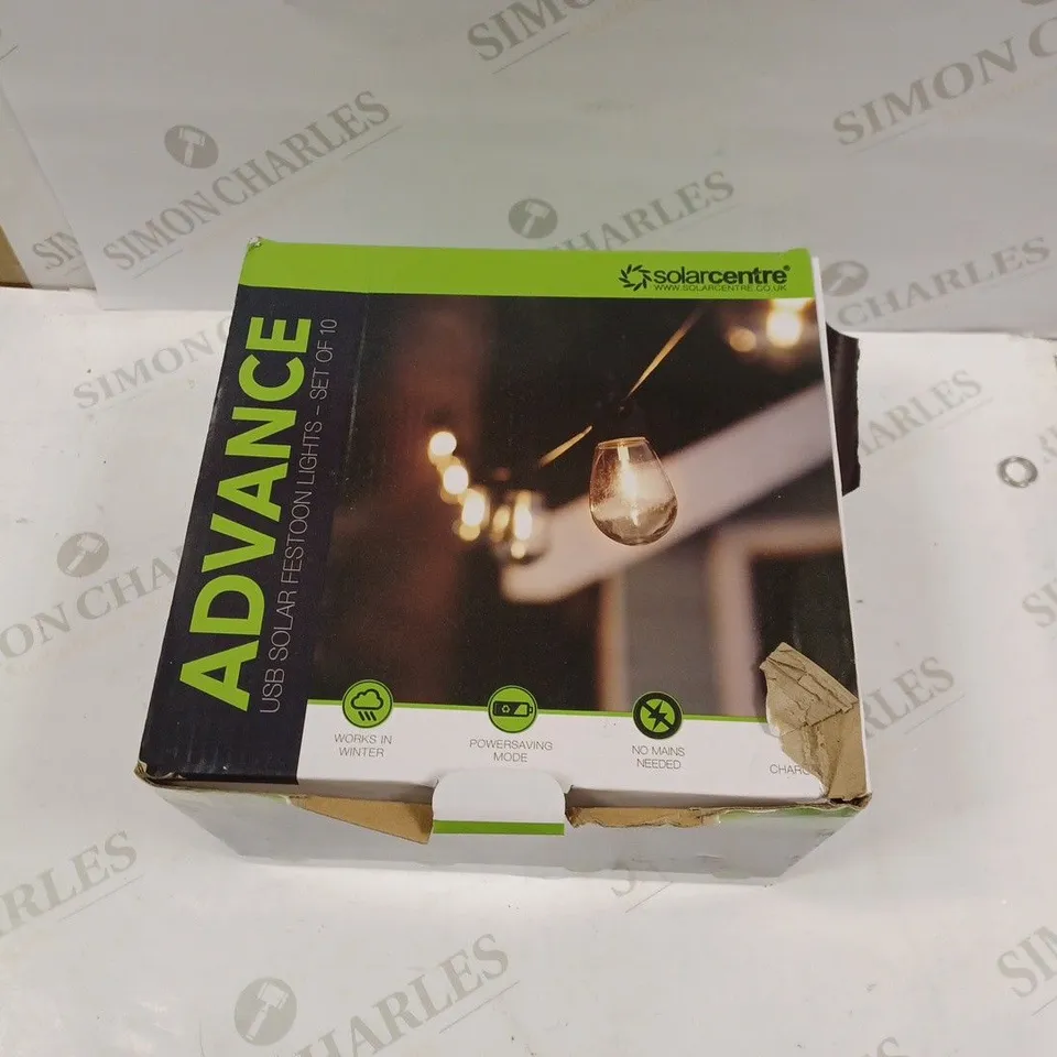 SOLARCENTRE ADVANCE USB SOLAR FESTOON LIGHTS - SET OF 10 
