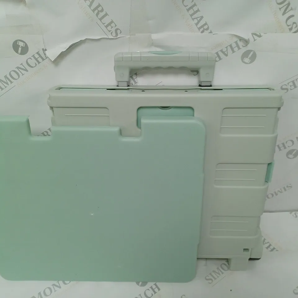 ORGANISED OPTIONS FOLDABLE PLASTIC SHOPPING CART WITH LID