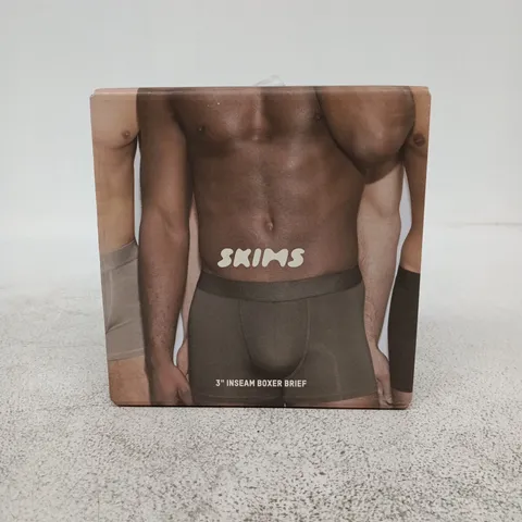 SKIMS 3 PACK 3" INSEAM BOXER BRIEF COCOA/GUNMETAL/DESERT