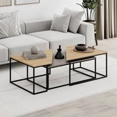 BOXED GUELPH 3-PIECE NESTING COFFEE TABLE SET (1 BOX)