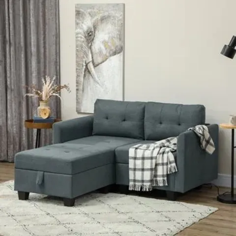 BOXED SAMMIE 3-PIECE UPHOLSTERED SOFA & CHAISE (3 BOXES)