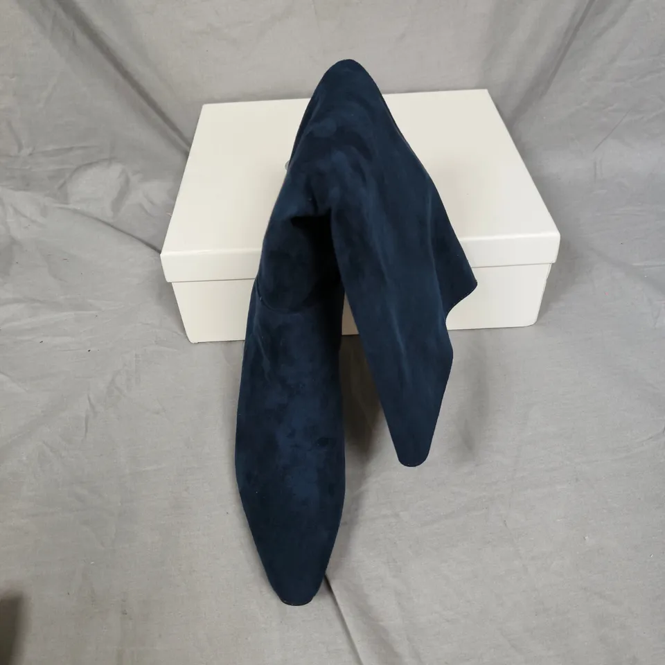QUIZ NAVY BLUE SUEDE ANKLE BOOT – WOMEN'S FOOTWEAR, BOXED SIZE UK 5
