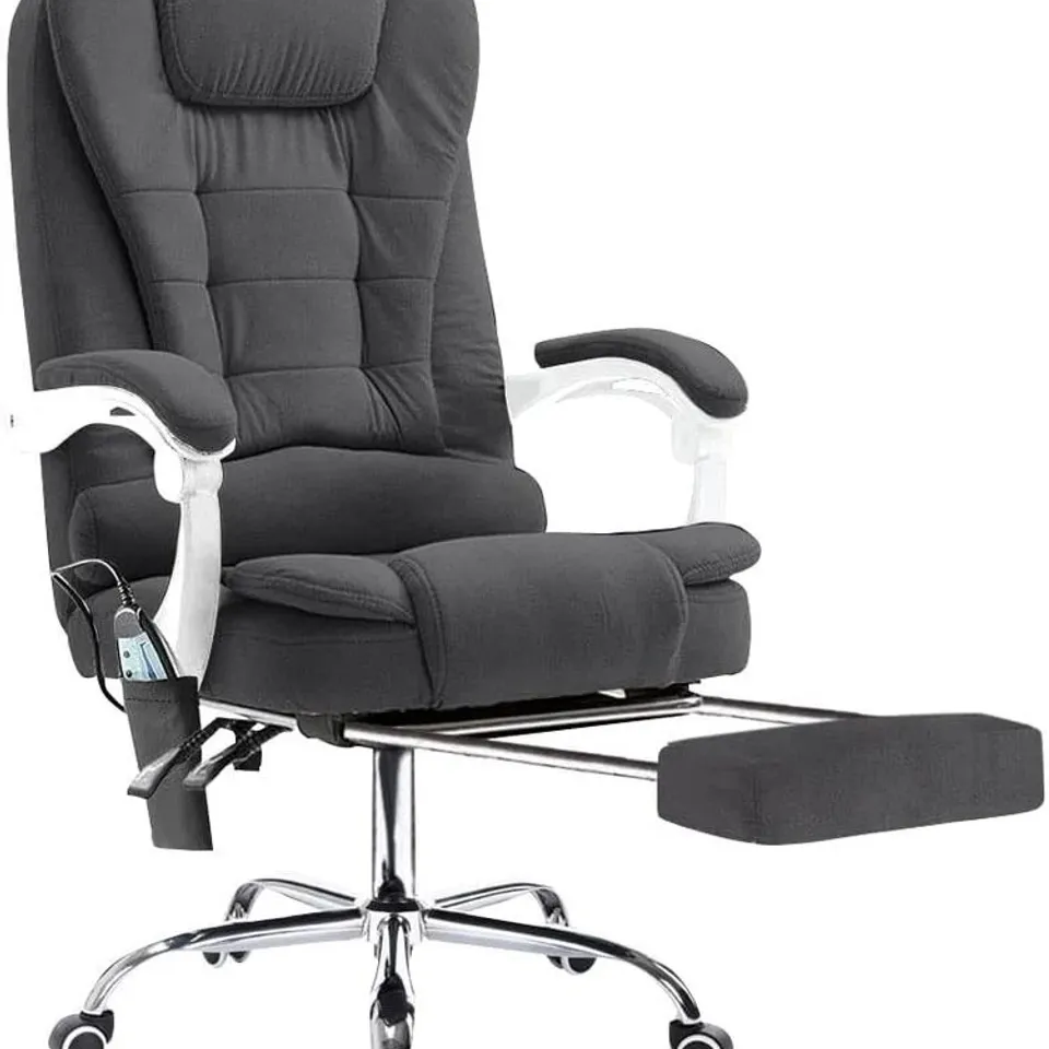BOXED MASSAGE CHAIR IN DARK GREY (UNTESTED)