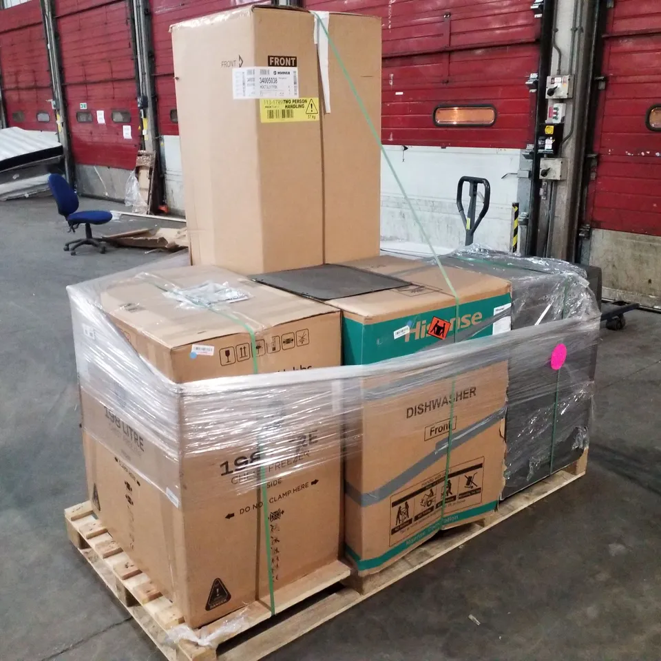 PALLET OF APPROXIMATELY 5 UNPROCESSED RAW RETURN WHITE GOODS TO INCLUDE;