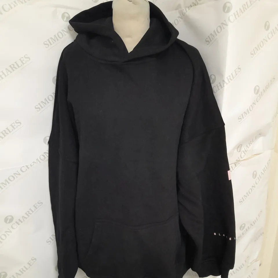 BLAKELY HOODIE IN BLACK AND PINK SIZE L