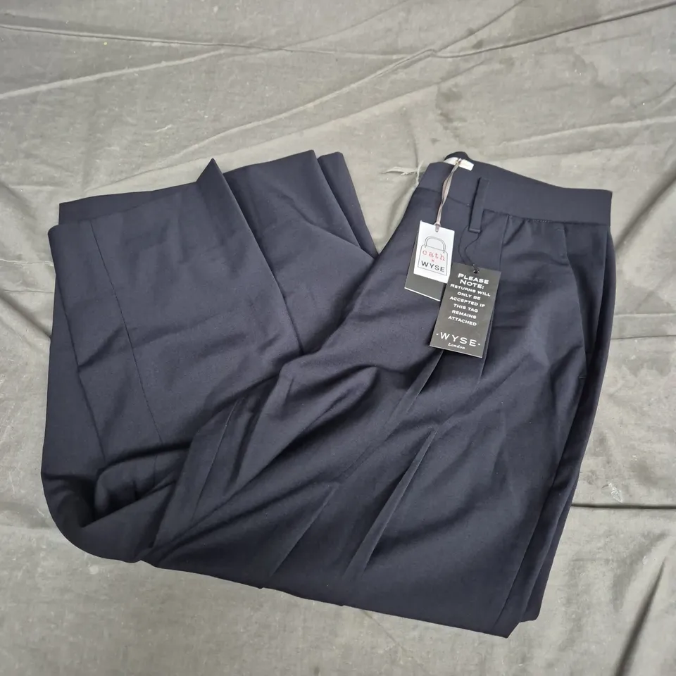 CATH X WYSE AUDREY CROP PLEAT TROUSER – MIDNIGHT, UK 1