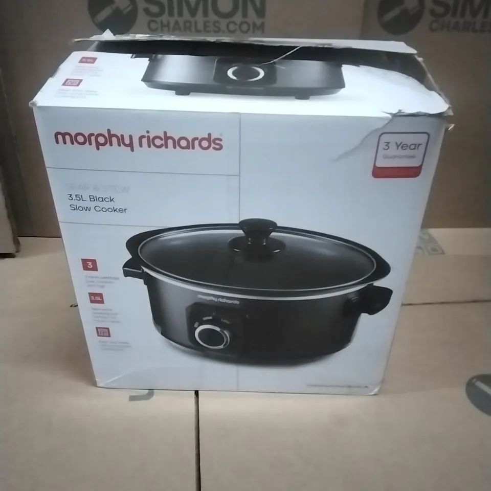 BOXED MORPHY RICHARDS SEAR AND STEW 3.5L SLOW COOKER 1568101