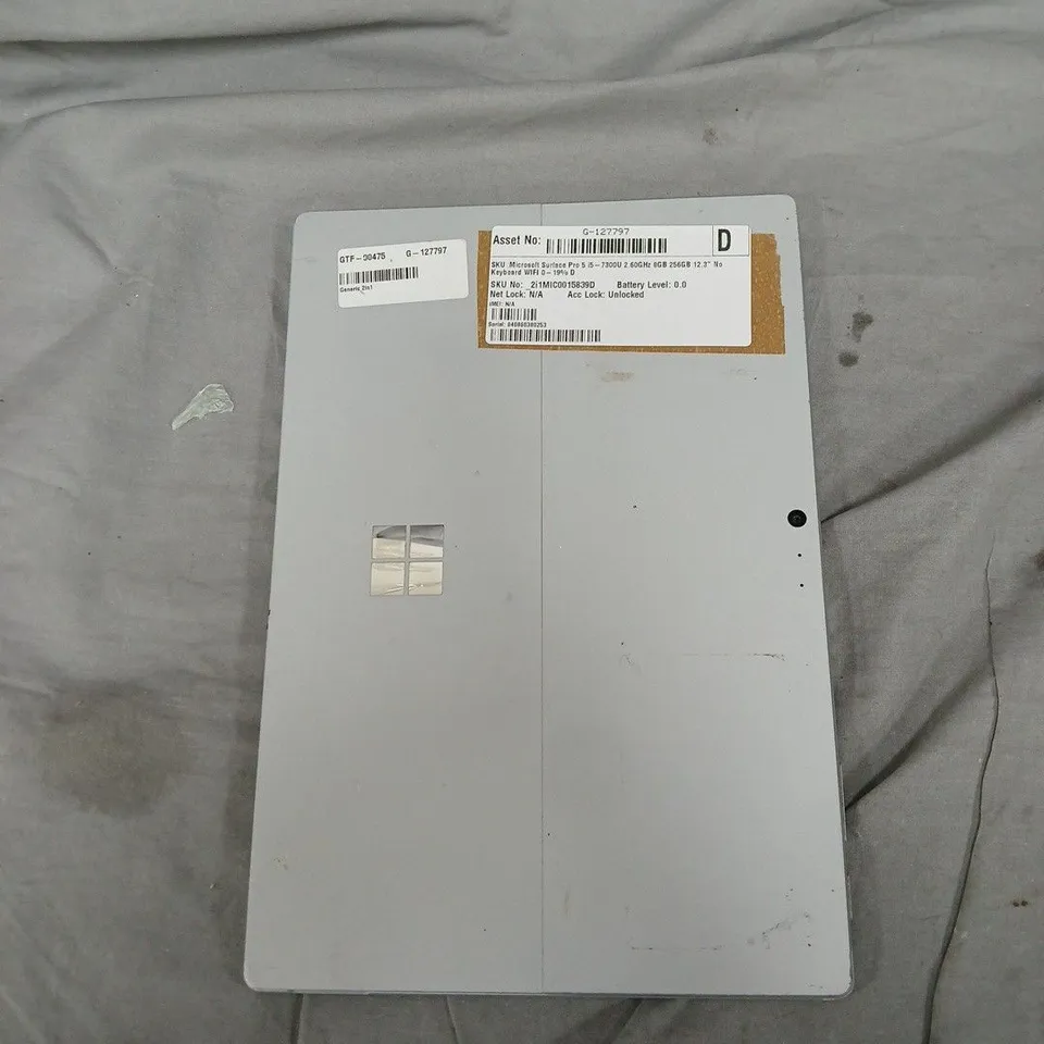 MICROSOFT SURFACE PRO 5 TABLET – I5-7300U, 8GB RAM, 256GB STORAGE, 12.3" DISPLAY (NO KEYBOARD)