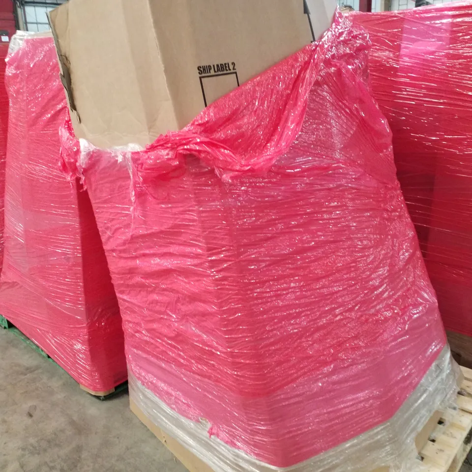 PALLET OF ASSORTED PRODUCTS INCLUDING CEILING FAN WITH LIGHT, COFFEE TABLE, FISHING ROD, RETRACTABLE SAFETY GATE, COUNTERTOP REVERSE OSMOSIS SYSTEM 