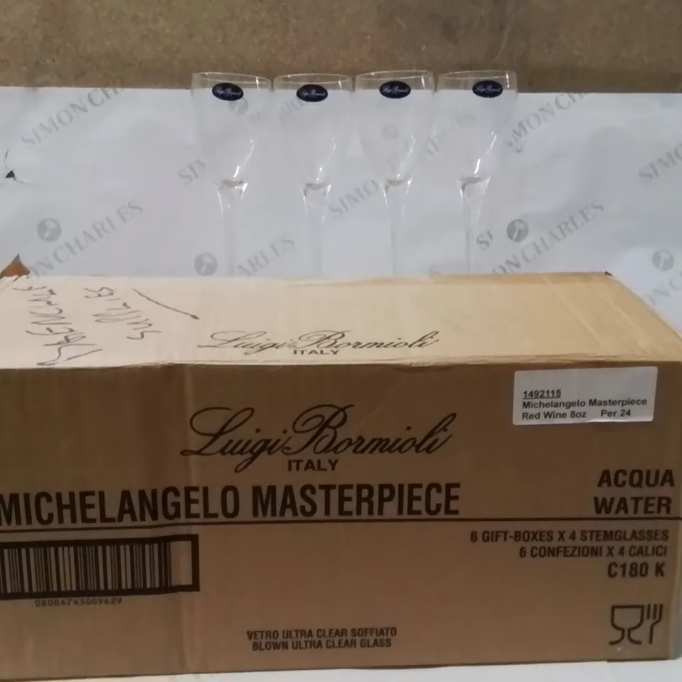BOXED LUIGI BORMIOLI STEMGLASSES SET OF 24