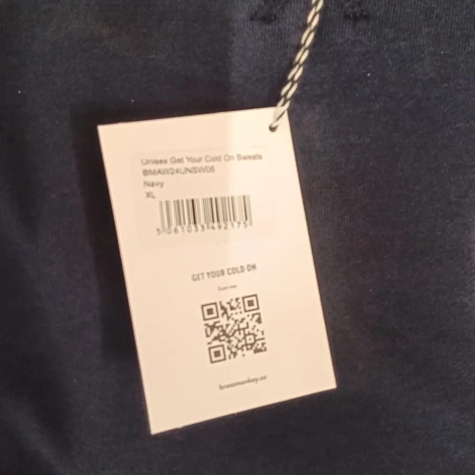 BRAND NEW BRASS MONKEY SWEATER - NAVY SIZE XL APPROXIMATELY 10