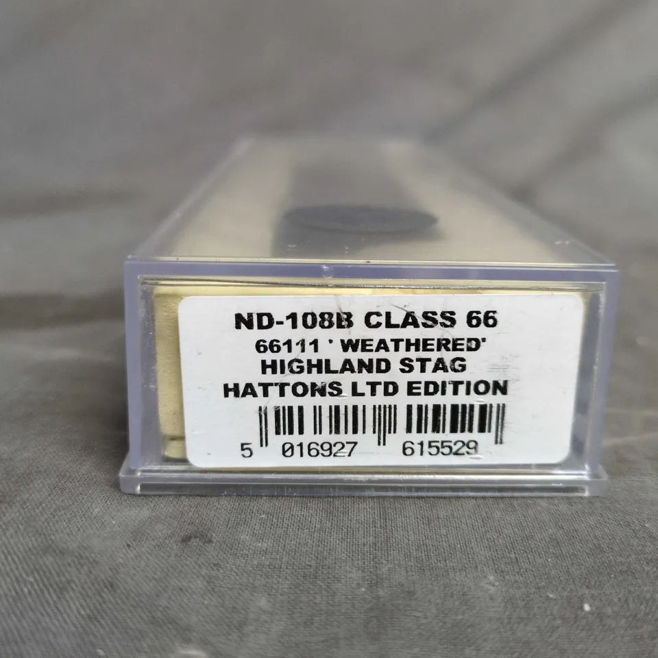 N GAUGE CLASS 66 LOCOMOTIVE ND-108B 66111 WEATHERED 'HIGHLAND STAG' HATTONS LTD EDITION (DCC READY)