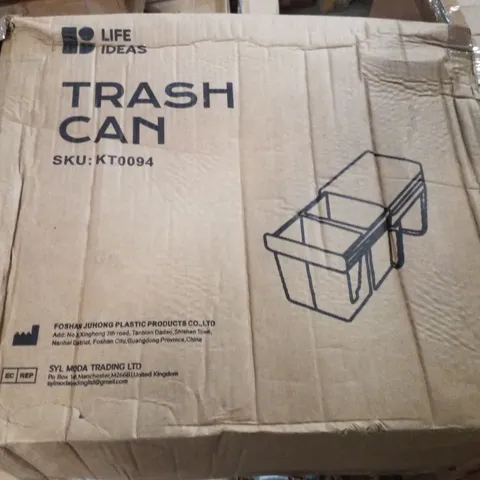 BOXED LIFE IDEAS TRASH CAN - GREY