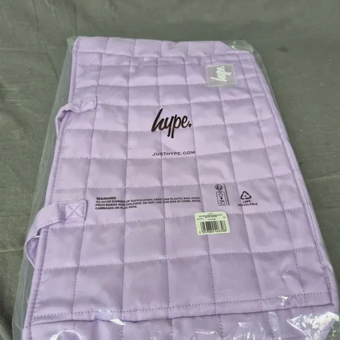 HYPE GIRLS PURPLE SQUARE PATCH QUILTED TOTE BAG