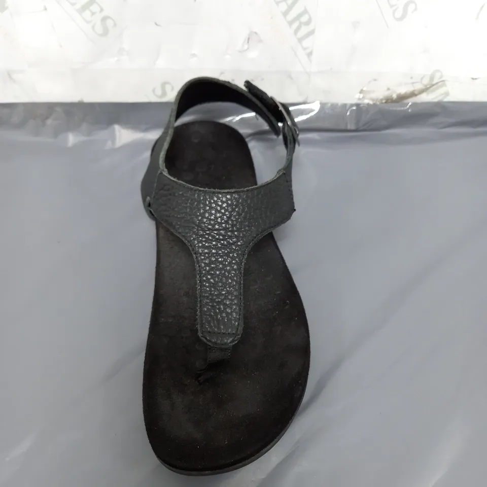 VIONIC TERRA THONG LADIES SANDALS BLACK SIZE 5