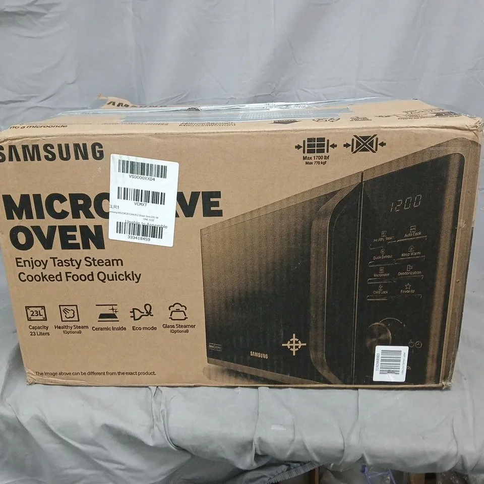BOXED SAMSUNG MS23K3513AK/EU SOLO 23L MICRCOWAVE OVEN - COLLECTION ONLY