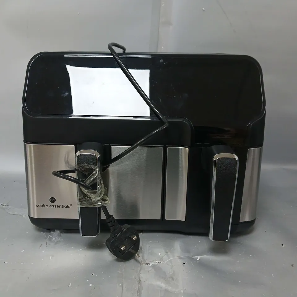 BOXED COOK'S ESSENTIALS 7.7L DUAL AIR FRYER IN BLACK