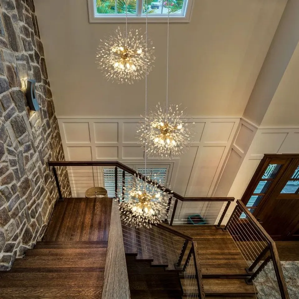 BOXED BEUNKA 24-LIGHT STARBURST TIERED CHANDELIER