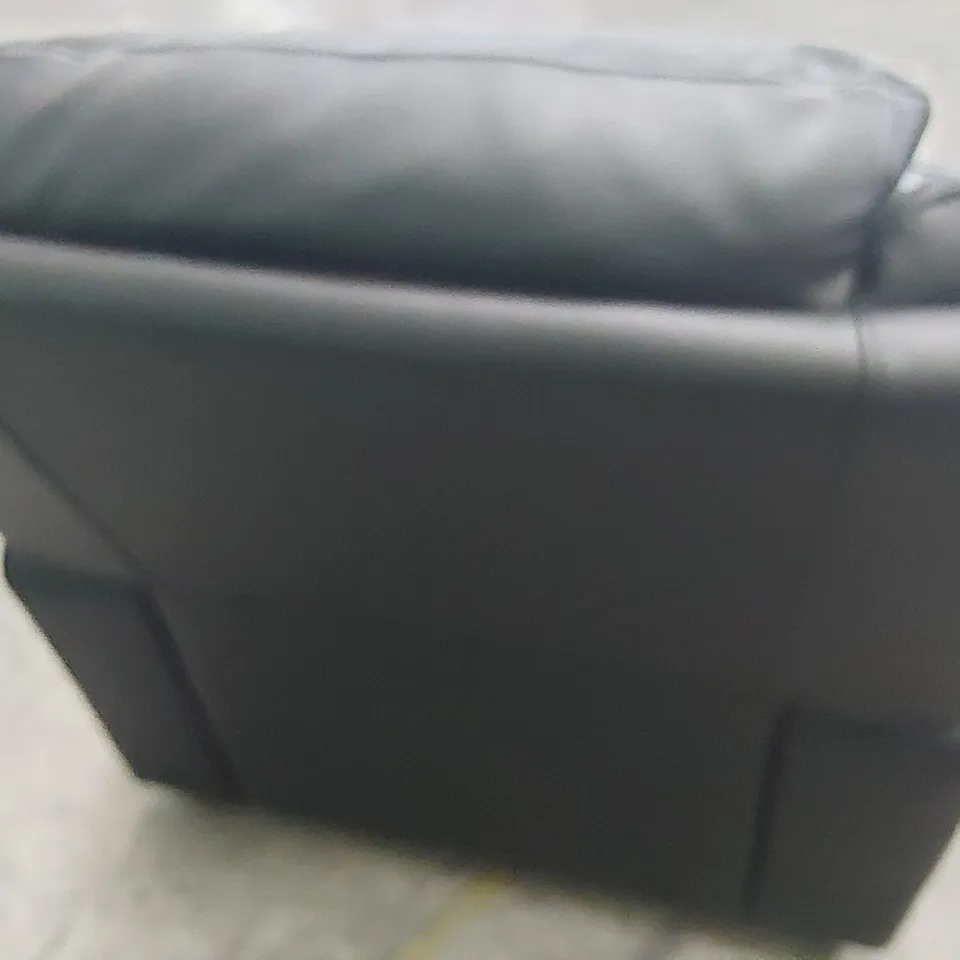 DESIGNER EASY CHAIR BLACK FAUX LEATHER 