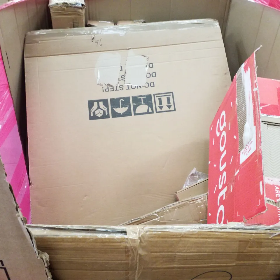 PALLET OF ASSORTED PRODUCTS INCLUDING MESH CHAIR GREY, FOOD PROCESSOR, TOILET SEAT, METAL CLOTHES RACK WITH STORAGE SHELF
