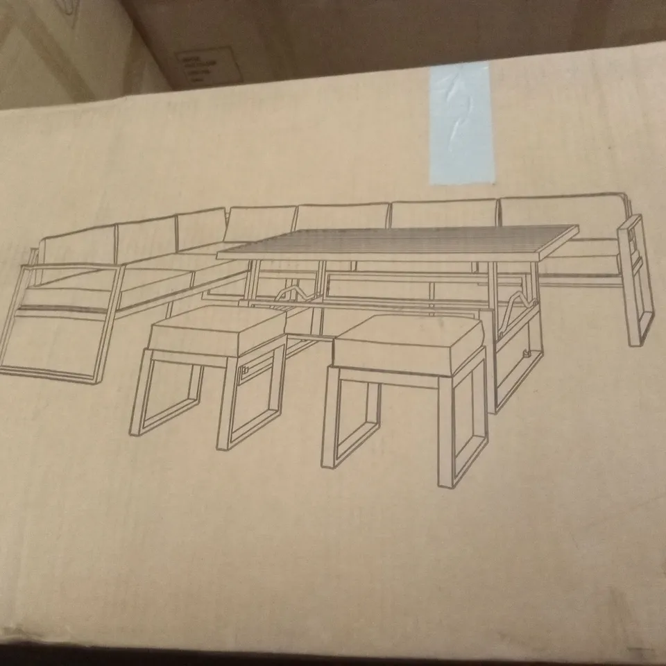 BOXED PENSACOLA OUTDOOR CORNER DINING SOFA // SOFA PARTS ONLY (1 BOX)
