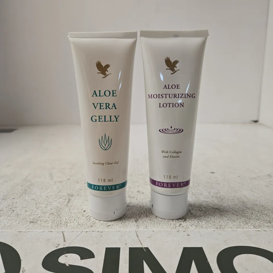 FOREVER ALOE VERA GEL & ALOE MOISTURIZING LOTION SET (118 ML EACH) – 2 TUBES