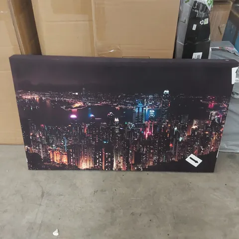 BAGGED 'HONG KONG CHINA'  WRAPPED CANVAS PHOTOGRAPH PRINT