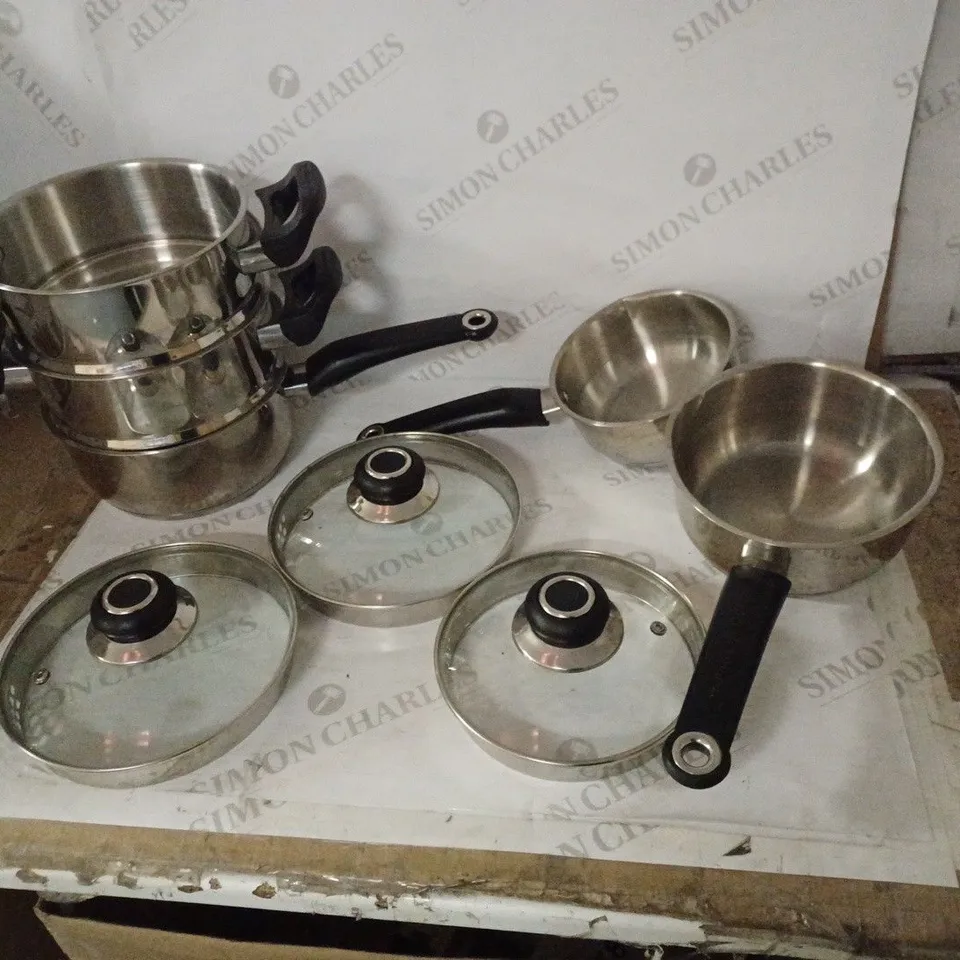 MORPHY RICHARDS 8 PIECE PAN SET