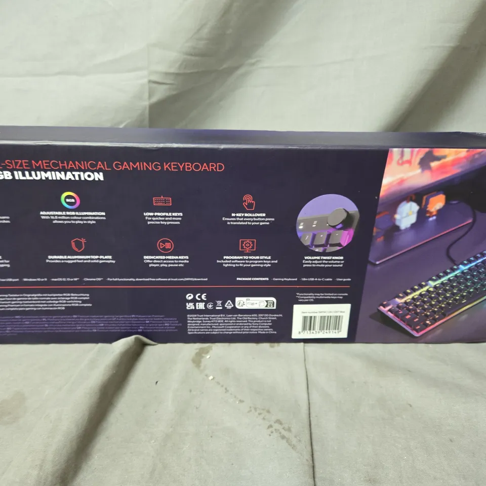 GXTRUST PREMIUM FULL-SIZE MECHANICAL GAMING KEYBOARD WITH RGB ILLUMINATION