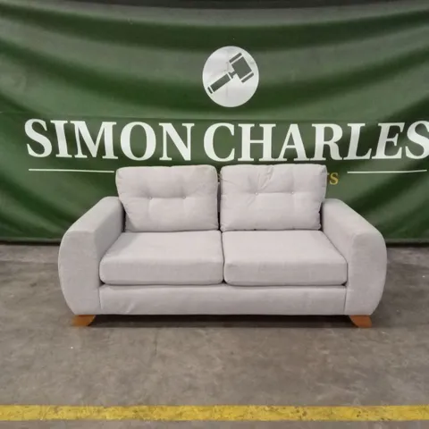 PRENT FABRIC 3 SEATER SOFA - SILVER