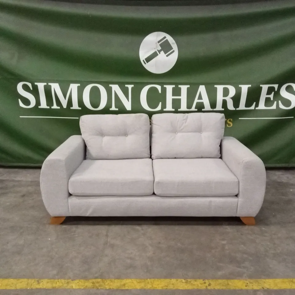 PRENT FABRIC 3 SEATER SOFA - SILVER RRP £799