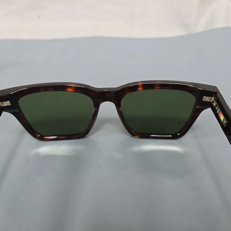 PAUL SMITH EYEWEAR SUNGLASSES – TORTOISESHELL FRAME, GREEN LENSES