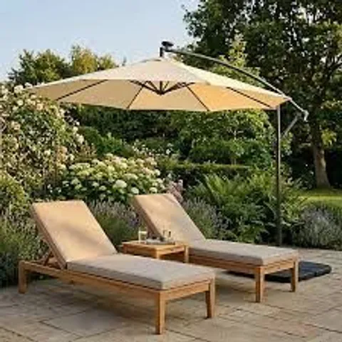 BOXED 3M CANTILEVER PARASOL - CREAM (1 BOX)