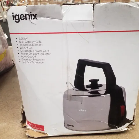 BOXED IGENIX STAINLESS STEEL 3.5L CORDED TRADITIONAL KETTLE