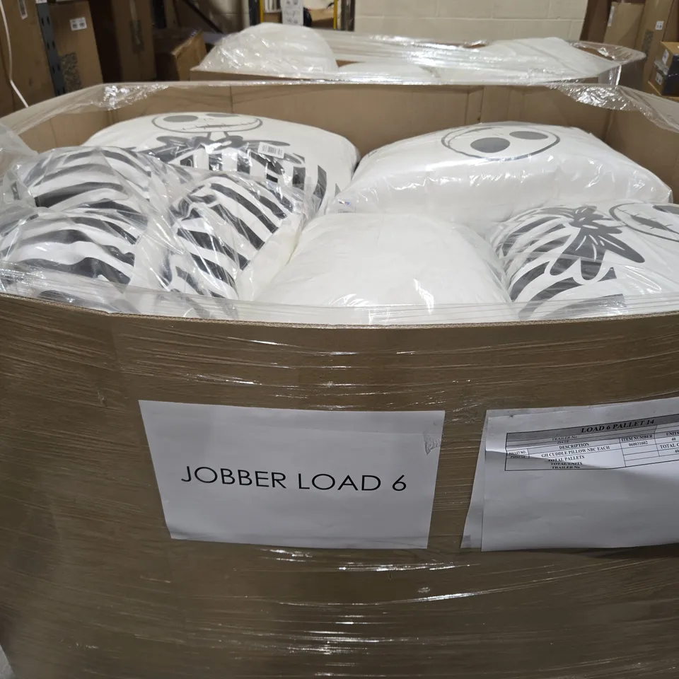 PALLET CONTAINING APPROXIMATELY 40 BRAND NEW NIGHTMARE BEFORE CHRISTMAS CUDDLE CUSHIONS