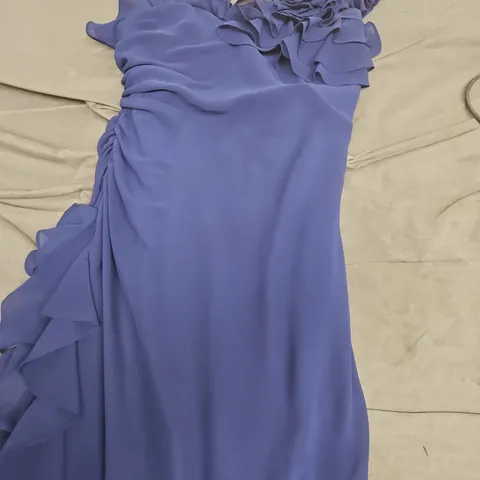 PEARCE FIONDA WOMEN'S BLUE RUCHED DRESS - UK SIZE 10