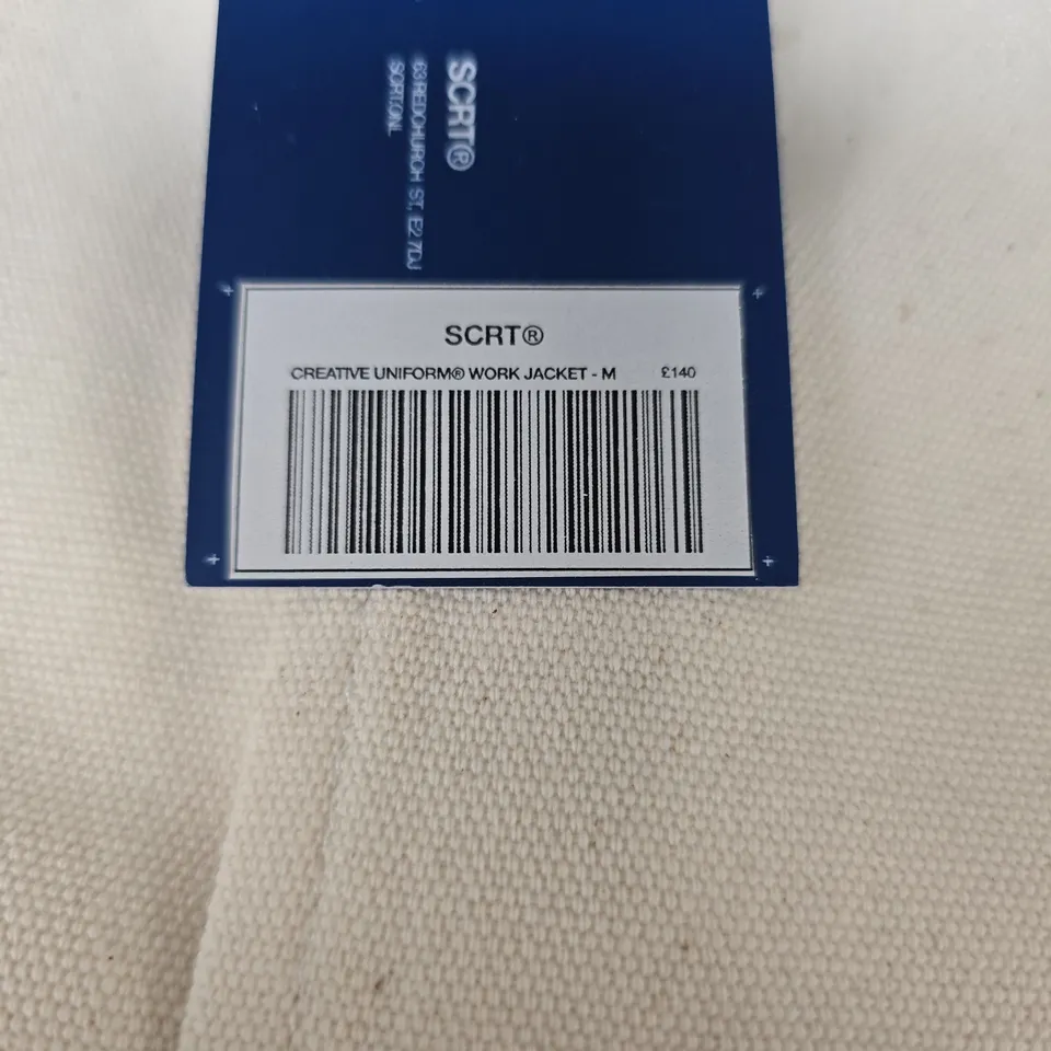 SCRT Creative Uniform Work Jacket – Size M (Cream/Off-White)