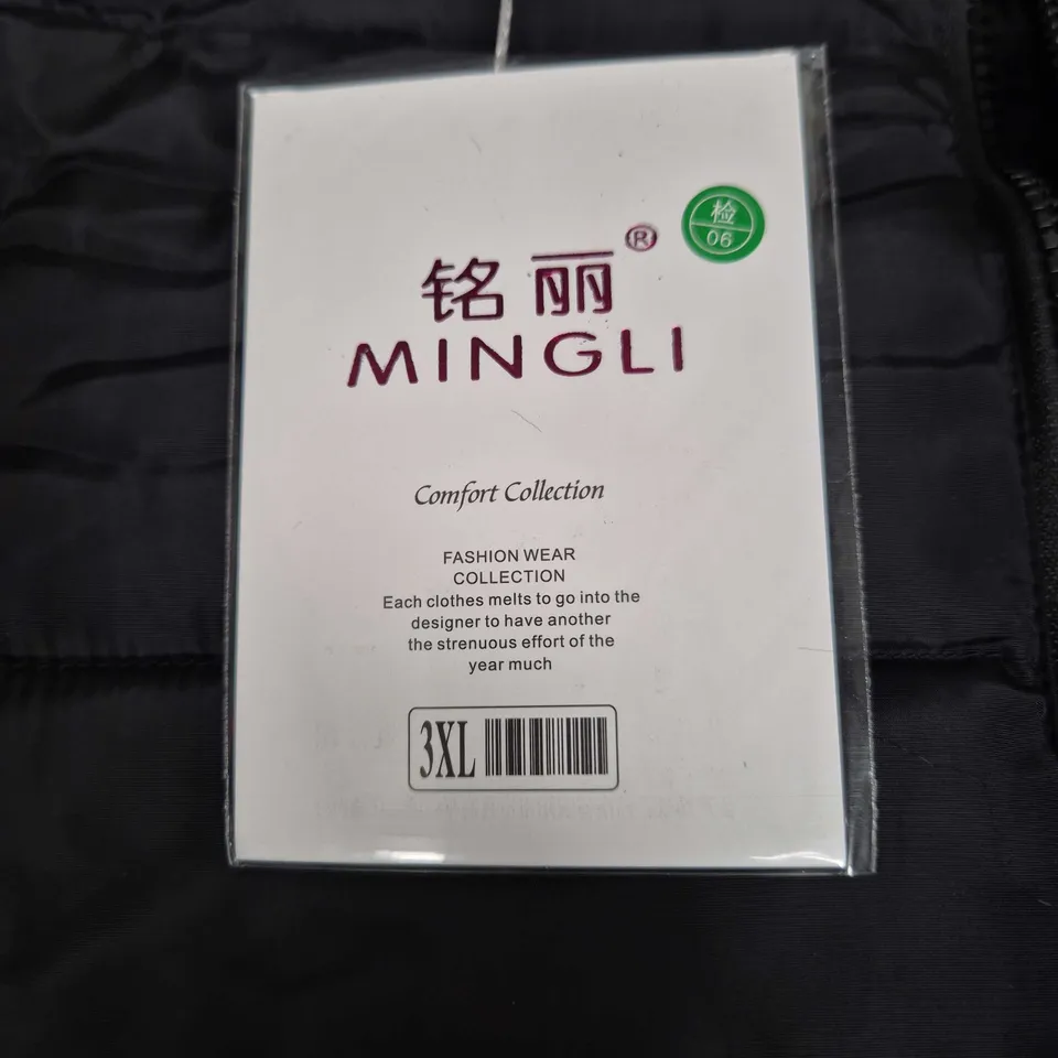 Mingli Comfort Collection KIDS Puffer Jacket, Black, 3XL