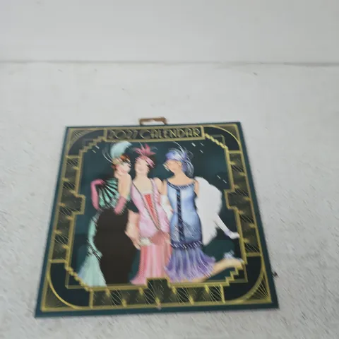 DECORATIVE ART PRINT WITH 1920S-STYLE FIGURES 