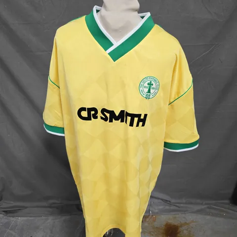 THE CELTIC FOOTBALL CLUB JERSEY IN YELLOW/GREEN SIZE XXL