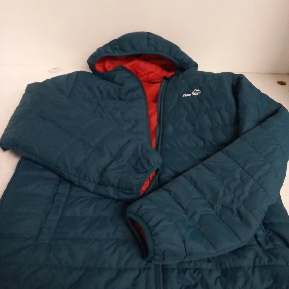 PETER STORM OUTDOOR JACKET – BLUE WITH RED LINING, UK SIZE L