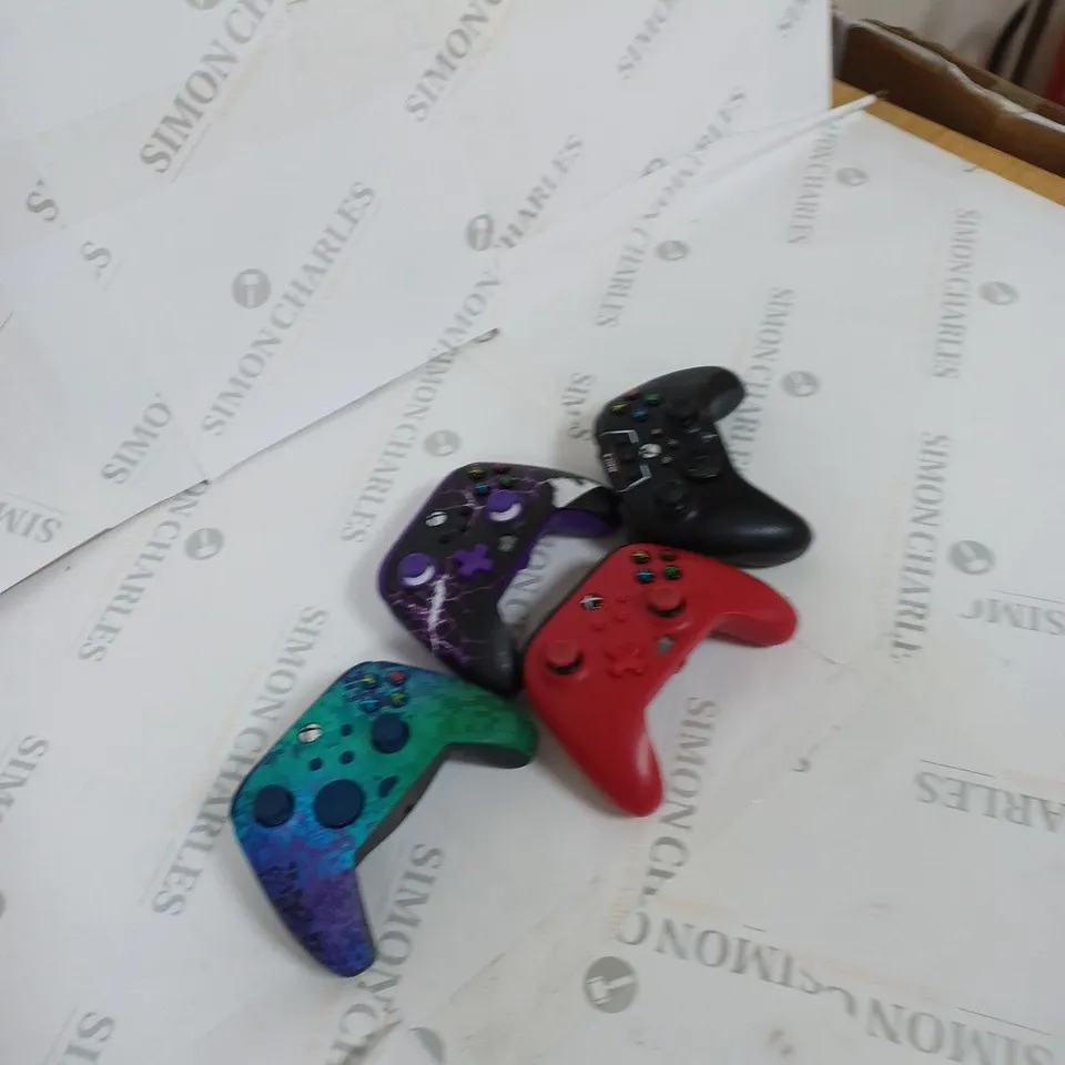 BOX OF APPROXIMATELY 15 ASSORTED  XBOX CONTROLLERS 