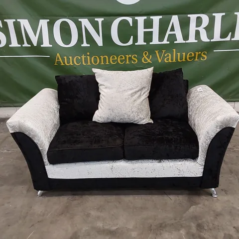 QUALITY DESIGNER 2 SEATER CRUSHED VELVET SOFA