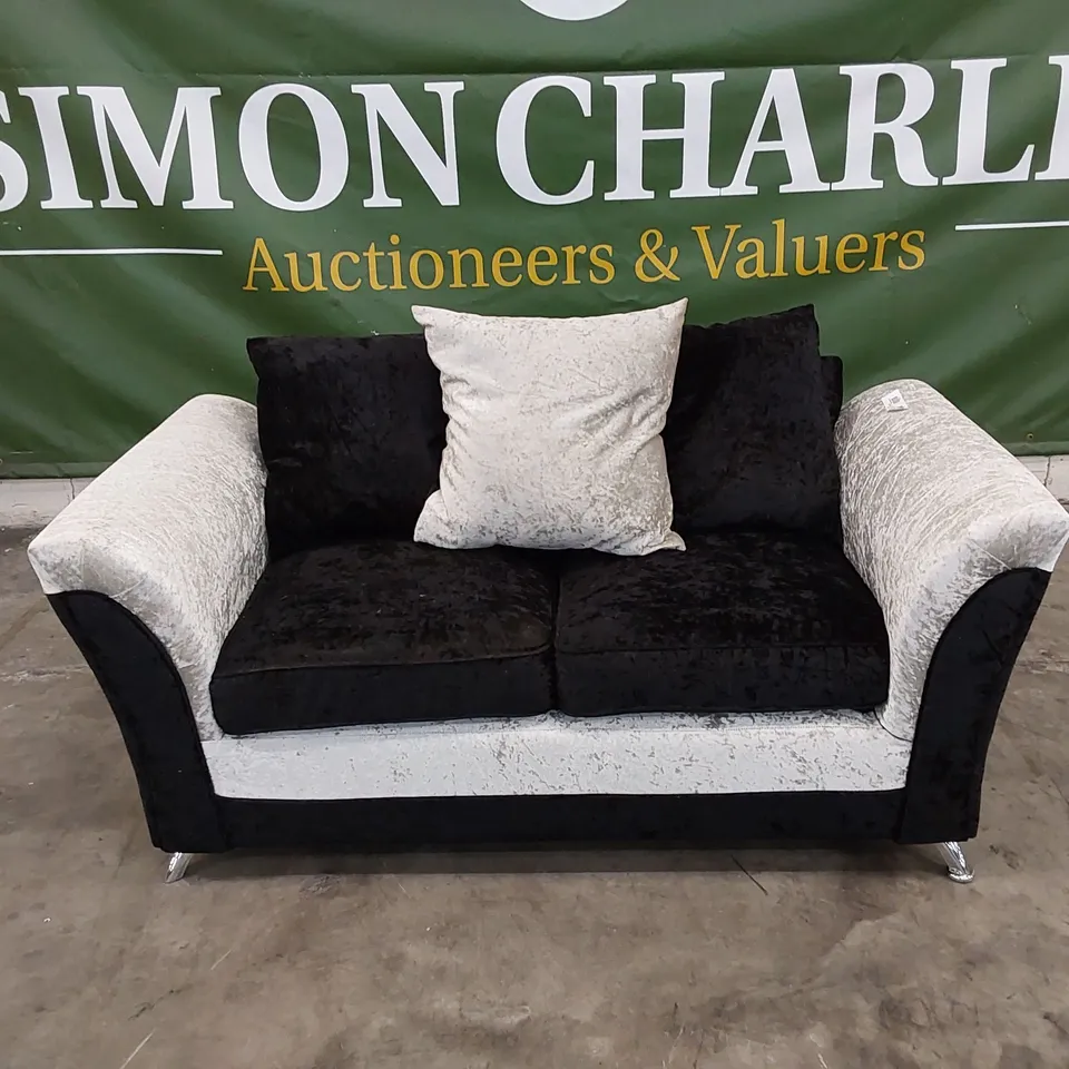 QUALITY DESIGNER 2 SEATER CRUSHED VELVET SOFA